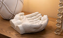 Svuotatasche Hands Stons 22,7x20x7,3 cm in Resina Crema      