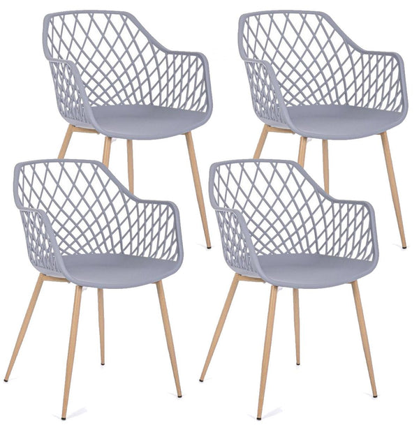 online Set 4 Sedie 58x54x85,5 cm in Plastica Grigio