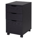 Cassettiera Portadocumenti da Ufficio 34x40x60,5 cm 3 Cassetti  Nera