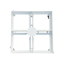 Base per Ombrellone da Giardino con Ruote 87x87 cm in Ferro Verniciato Bianco