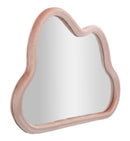 Specchio da Muro Cloud Velluto Rosa 90x4x60 cm in MDF e Poliestere e Specchio Rosa      