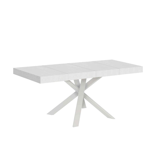 sconto Tavolo Allungabile 90/194x90x77 cm Clerk Premium Bianco Frassino