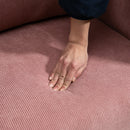 Poltroncina 73x74x82 cm in Velluto a Coste Rosa