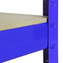 Set 5 Scaffali Senza Bulloni 90x45x180 cm con Connettori in Acciaio Blu 