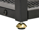 Tavolo Consolle Ingresso 108x28x85 cm in Acciaio e Legno Marrone Rustico