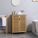 Mobile Bagno 2 Ante 2 Ripiani 68x32x86 cm in Bambù color Legno
