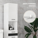 Mobile a Colonna per Bagno 37x32,5x170 cm in MDF Bianco