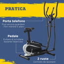 Bici Ellittica Magnetica 8 Livelli con Display LCD Nera