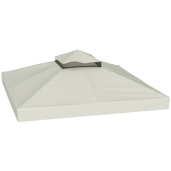 Copertura per Gazebo da Giardino 3x3 m UPF30+ a 2 Livelli in Poliestere Grigio Chiaro acquista