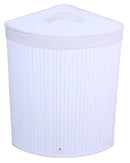 Cesto Portabiancheria 37x37x60 cm in Bamboo Collection Bianco