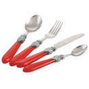 Servizio Set di Posate 24 Pezzi in Acciao Inox Villa d'Este Imperial Rosso