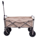 Carrello Portatutto 81 L Pieghevole con Ruote 90x54x100,5 cm Struttura in Acciaio Sabbia      