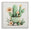 Stampa su Tela Laccata con Cornice Vasetto Cactus 40x2,8x40 cm in Pino e Tela e Plastica