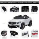 Macchina Elettrica per Bambini 12V con Licenza Mercedes GLA 45 AMG Bianca