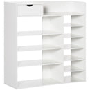 Mobile Scarpiera 88x30x93 cm 12 Paia di Scarpe 1 Cassetto Bianco