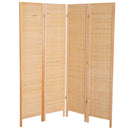 Separé 4 Pannelli in Bambù e Legno Naturale 180x180x2 cm 