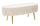 Panca Ovally Crema 102x40,5x42 cm in Legno e Velluto Crema e Oro