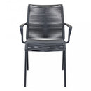 Poltrona Catalina 55x60x87 h cm in Alluminio Antracite