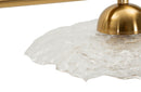 Lampadario Emily 3 Luci Vetro Trasparente 100x24x18 cm in Ferro e Vetro Oro e Trasparente      