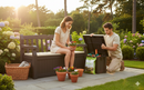 Panchina Contenitore da Giardino 140x60x84 cm in Resina Keter Eden Bench Marrone