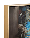 Stampa Dipinta su Tela Laccata Natività con Cornice 102x4x72 cm in Abete e Tela e Plastica      