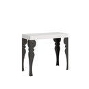 Consolle Allungabile 90-300x40x77 cm in Nobilitato Bianco