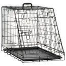 Trasportino per Cani 76x48x55 cm in Metallo Nero