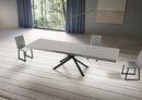 Tavolo Allungabile 200/304x90 cm Niket Cashmere Gambe Antracite      
