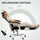 Sedia da Ufficio 66x64x110-118A cm Reclinabile 135° con Poggiapiedi Supporto Lombare Poggiatesta in Rete Nero      
