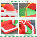 Castello Giostra Gonfiabile Natalizia 290x280x220 cm con Scivolo e Accessori Multicolore