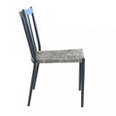 Sedia Martinica Impilabile 46x57x86 h cm in Alluminio Antracite