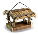Mangiatoia per Uccellini 22x22xh17 cm in Legno FSC Naturale