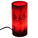Candela di Natale LED con Proiettore 4 Effetti di Luce Rosso Ø7x15 cm 