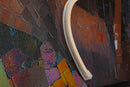 Stampa con LED su Tela Afro 60x3,5x90 cm in Tela e Plastica e MDF Multicolor      