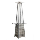 Tavolo Accessorio per Stufa a Fungo Pyramid 29,5x25 cm in Acciaio Grigio Rattan     