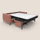 Divano Letto 3 Posti 195x95x96 cm in Tessuto Salmone