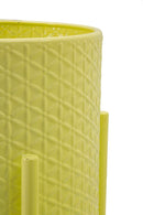 Porta Vasi Iris Tris Ø36x58 cm - Ø30x48 cm - Ø24x38 cm in Ferro Giallo      