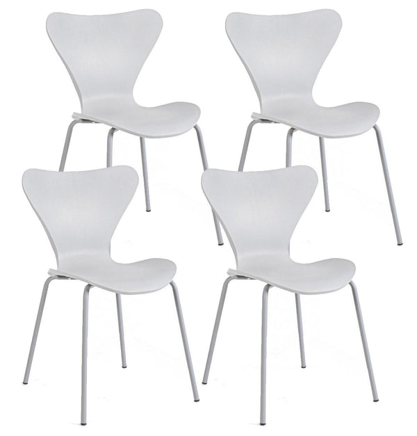 Set 4 Sedie 50x49,5x82 cm in Plastica Grigio Chiaro sconto