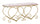 Panca Heart Rosa 105x37,5x51,5 cm in Ferro e MDF e Spugna e Poliestere Oro e Rosa