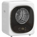 Mini Asciugatrice Portatile 48x43x57 cm Capienza 4 kg 5 Programmi 800W Fino 60℃ Timer Tamburo in Acciaio Inox Bianco      