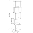 Libreria 161x35x30 cm Design Moderno Scaffale Modulare 5 Ripiani in MDF Quercia     