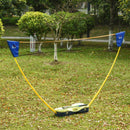 Set da Badminton Tennis Portatile per Adulti e Bambini con Racchette e Accessori  Giallo e Blu