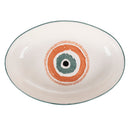 Piatto Fondo Ovale 36x26x7,5 cm  in Ceramica VdE Tivoli 1996 Occhio Marino