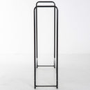 Portalegna per Camino 122x35x122 cm in Ferro  Nero