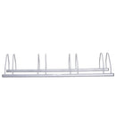 Rastrelliera Portabici 4 Posti in Acciaio 108.5x30x21.5 cm Grigia 