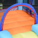 Castello Giostra Gonfiabile 380x200x180 cm con Scivolo Piscina e Pompa Multicolor