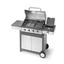 Barbecue a Gas GPL 4 Fuochi + 1 Fornello Laterale Ompagrill Indianapolis 5/B in Acciaio Inox