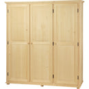 Mobile da Soggiorno 3 Ante in Legno Abete Grezzo 172x58x190cm Fumer Country
