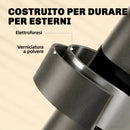 Set Bistrò da Esterno con Tavolo e 2 Sedie Pieghevoli in Metallo e Plastica Nero      