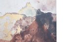 Stampa Dipinta Brown Mountain 80x3x120 cm in Legno e Tessuto